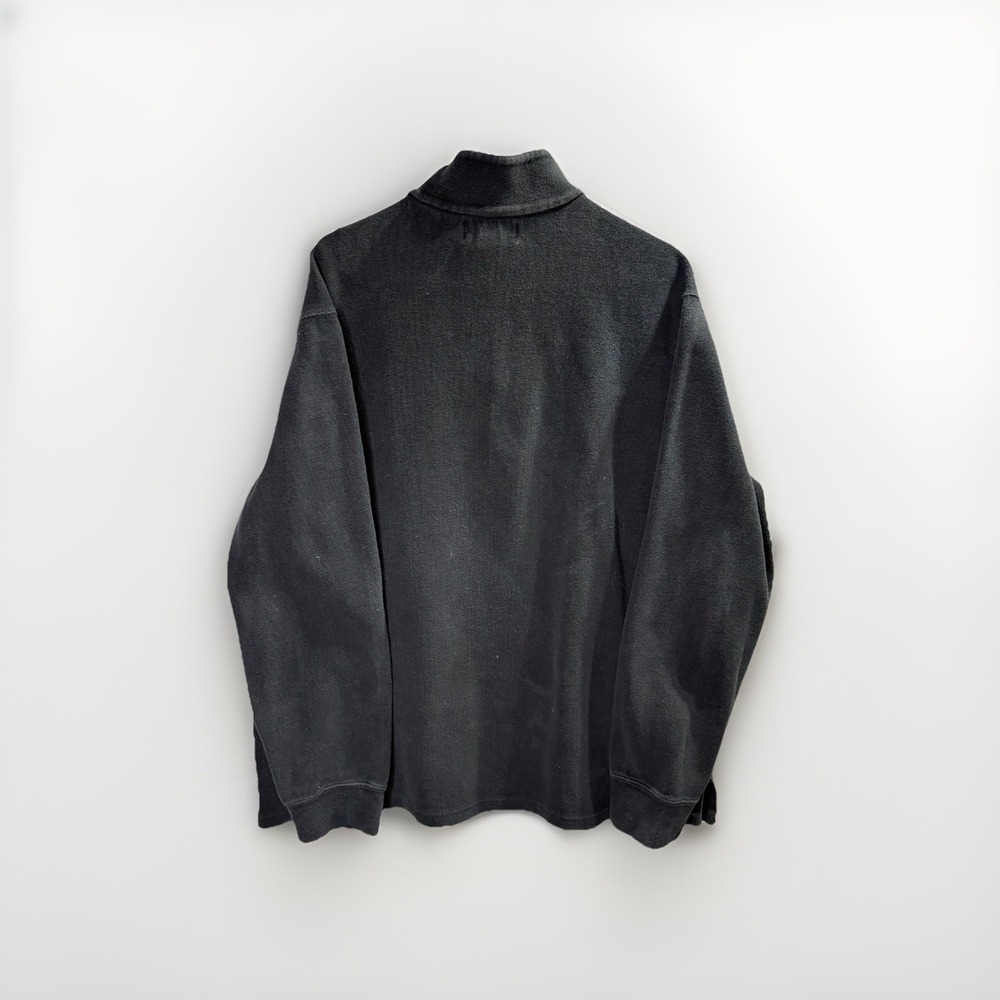 Polo Ralph Lauren 1/4 Zip Sweater Pullover Black Men's Size XL Cotton Embroidery - Picture 2 of 6